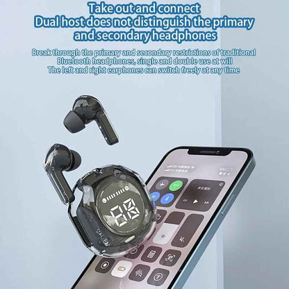 T8 Crystal Wireless Earphones - Transparent (Air 39) | سماعات T8 كريستال لاسلكية – شفافة (Air 39)