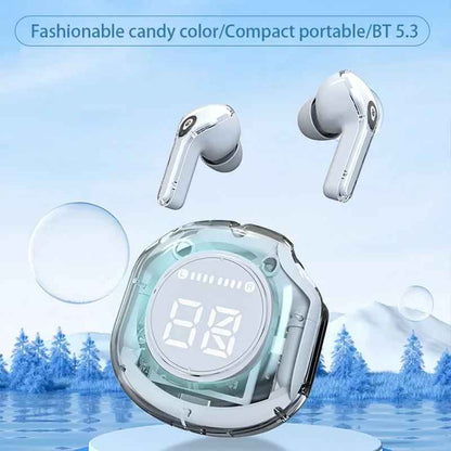 T8 Crystal Wireless Earphones - Transparent (Air 39) | سماعات T8 كريستال لاسلكية – شفافة (Air 39)