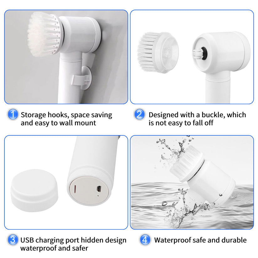 Cleaning Magic Electric Brush (5-in-1) | فرشاة كهربائية سحرية للتنظيف 5‑في‑1