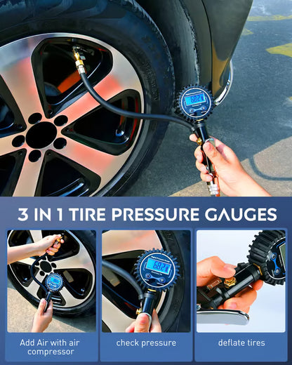 Digital Tire Inflator with Pressure Gauge | أكيد! الاسم الواحد المناسب باللهجة الإماراتية