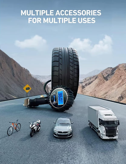 Digital Tire Inflator with Pressure Gauge | أكيد! الاسم الواحد المناسب باللهجة الإماراتية