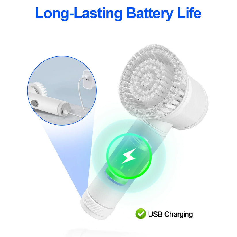 Cleaning Magic Electric Brush (5-in-1) | فرشاة كهربائية سحرية للتنظيف 5‑في‑1